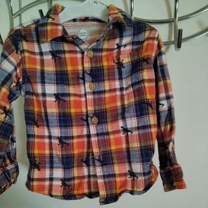 Wonder Nation button down plaid shirt